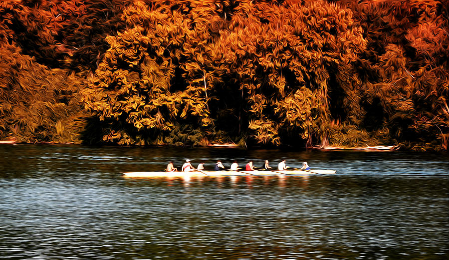 Dragon Boat on the Schuylkill Photograph by Bill Cannon