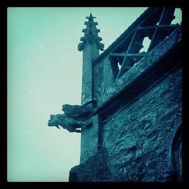 Dragon Photograph - #dragon #gothic #church #wsm by Kevin Zoller