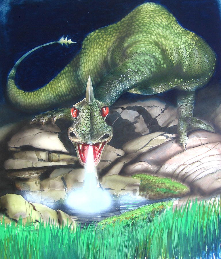 Fantasy Painting - Dragon by Richard Yoakam