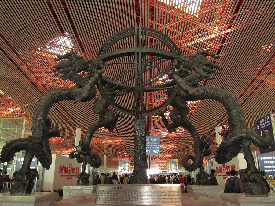Dragons at Beijing Airport Photograph by Alfred Ng