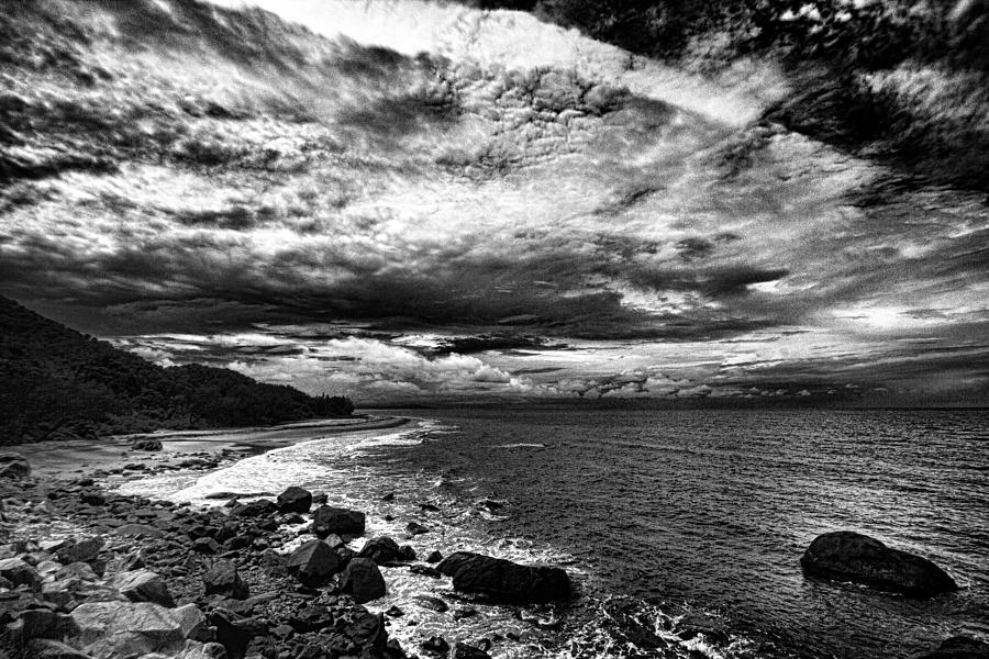 Black And White Photograph - Dramatic Coast  by Douglas Barnard