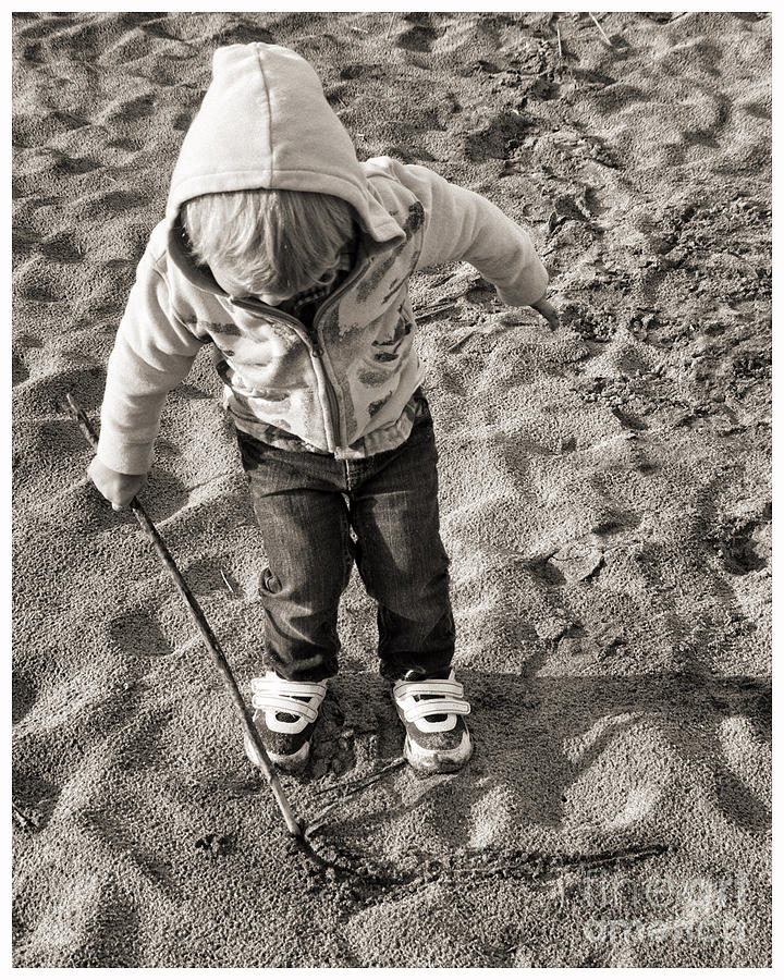 Drawing A Line In The Sand Photograph by Norma Warden