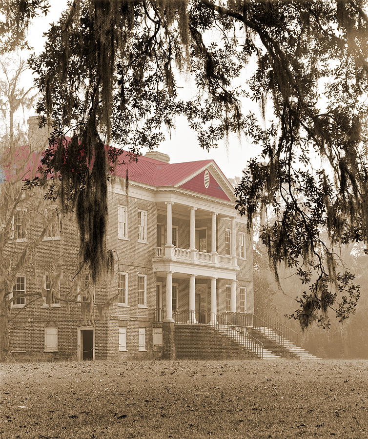 Drayton Hall hand-colored Photograph by Jan W Faul
