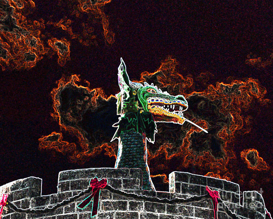 Dreadful Dragon - Digital Art Photograph by Al Powell Photography USA