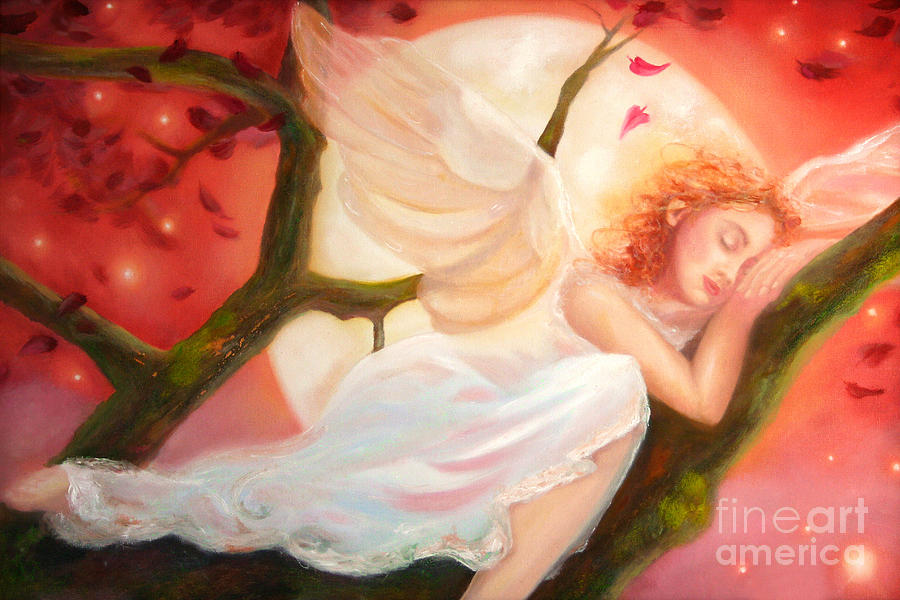 Dreams of Strawberry Moon Painting by Michael Rock