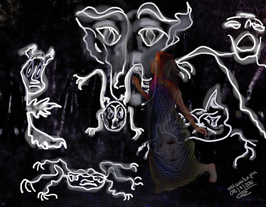Dreamwalker Digital Art - DREAMWALKER strange encounters in your sleep by Mimulux Patricia No