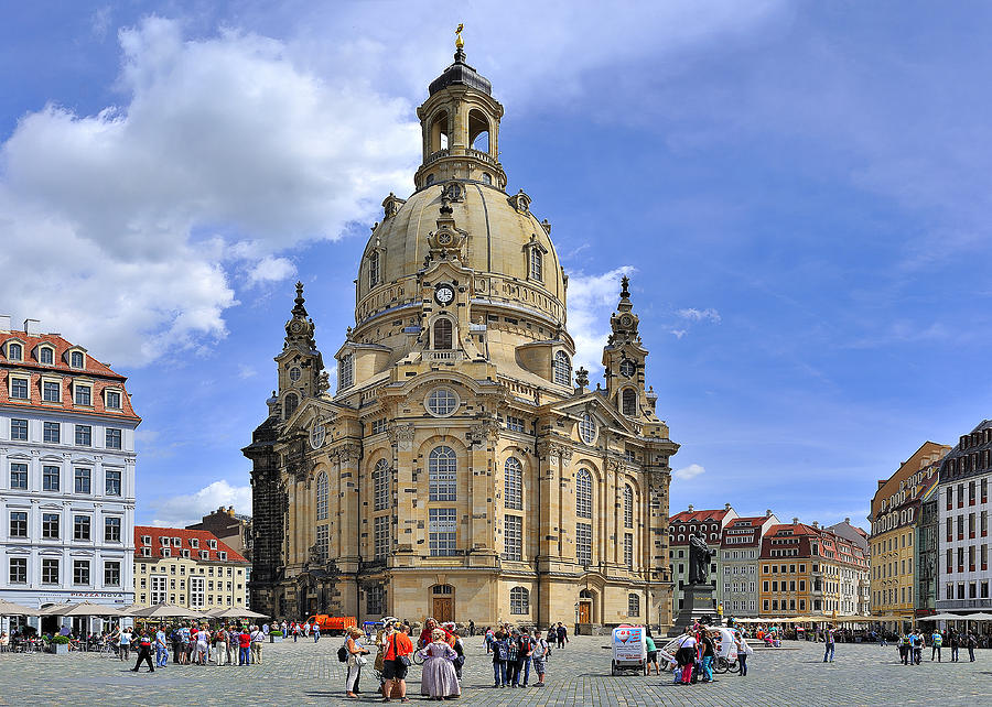 Summer Photograph - Dresden Frauenkirche by Travel Images Worldwide