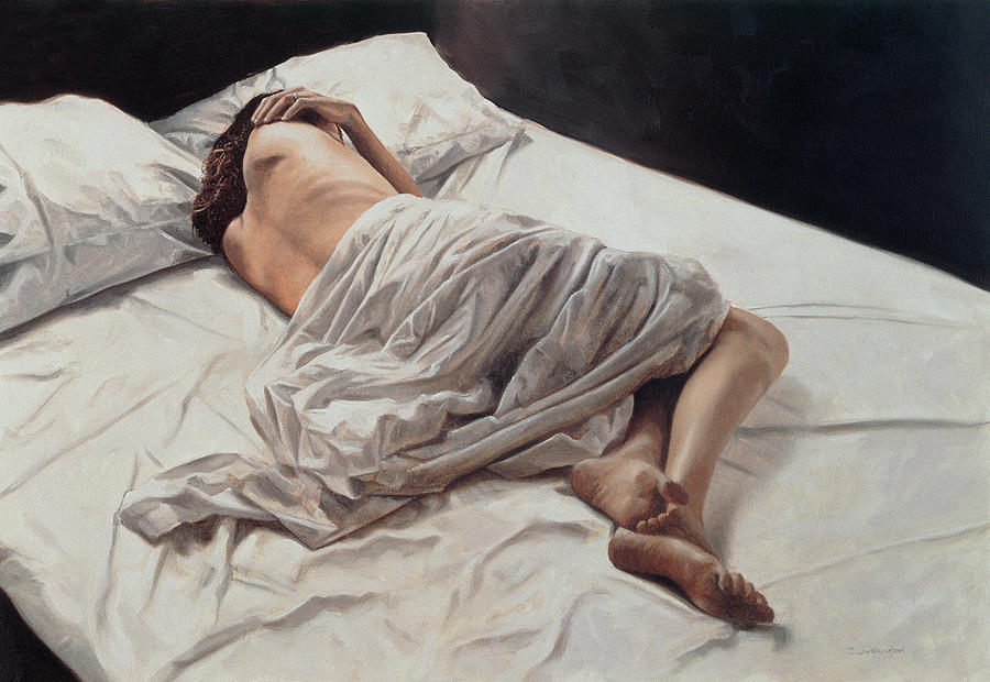 Nude Painting - Drifting  by John Worthington 