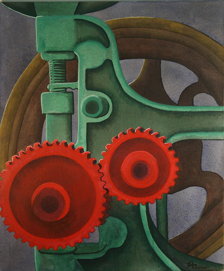 Drill Gears Painting by Paul Amaranto