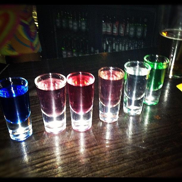 Peach Photograph - Drinking Hard! #shots #alcohol #colours by Jason Wong