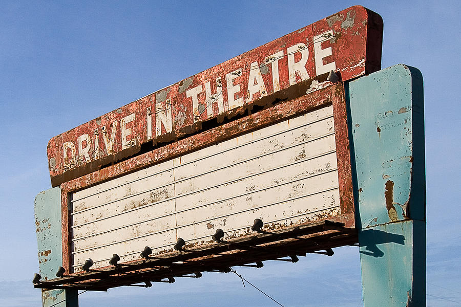 Drive In Theatre Sign by Robert Gaines