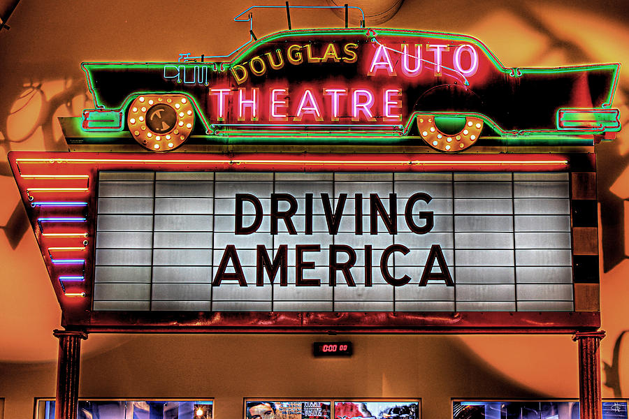 Driving America Douglas Auto Theatre Photograph by Nicholas  Grunas