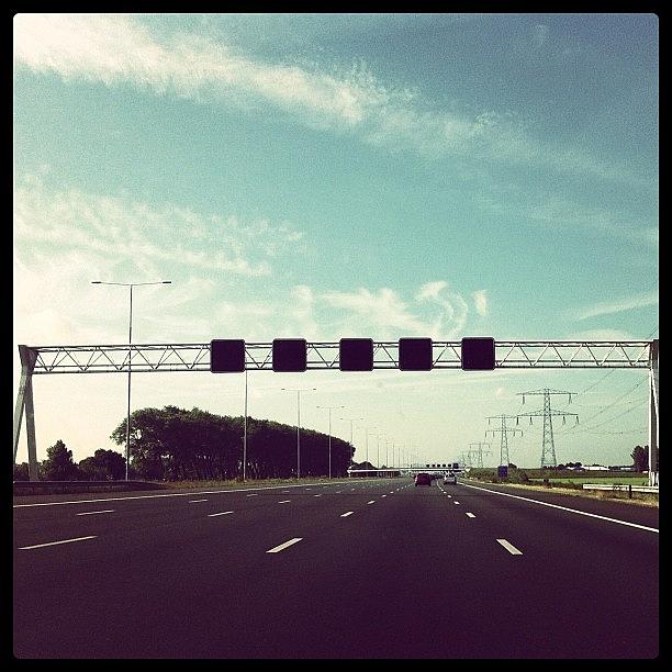 Beautiful Photograph - #driving On A #highway In #holland With by Tarek Aly