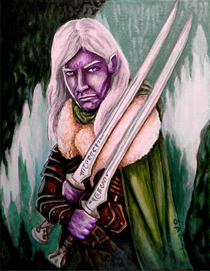 Drizzt DoUrden Painting by Al  Molina