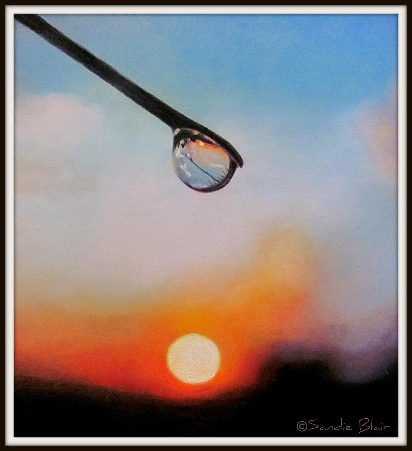 Sunset Drawing - Drop of Sunshine by Sandie Blair