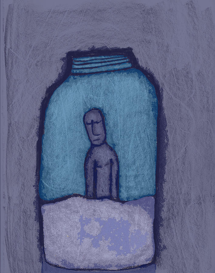 Jar Digital Art - Drowning Man by Daniel Libby