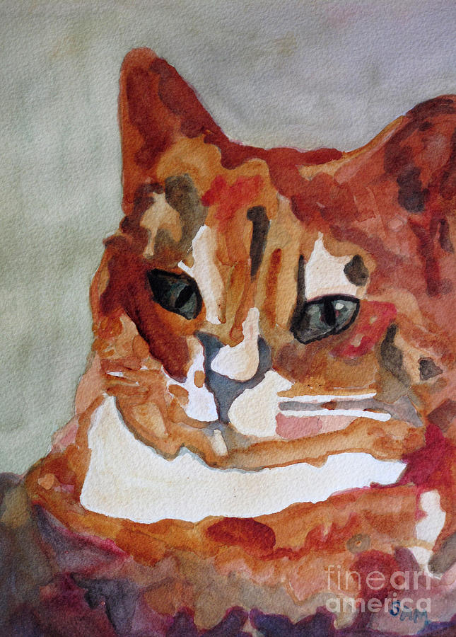 Cat Painting - Drowsy Maggie by Sandy McIntire