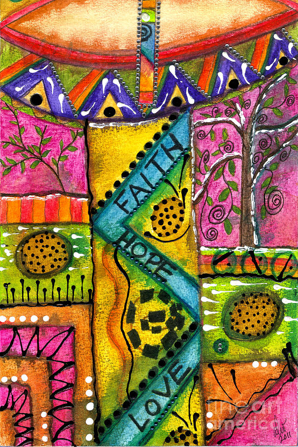 Drum Land Mixed Media by Angela L Walker