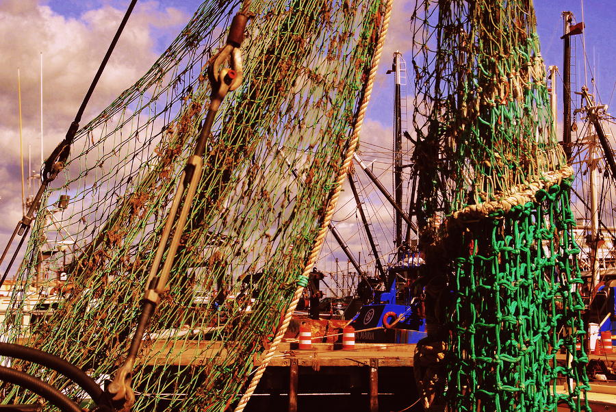 Drying The Nets Photograph by Marysue Ryan