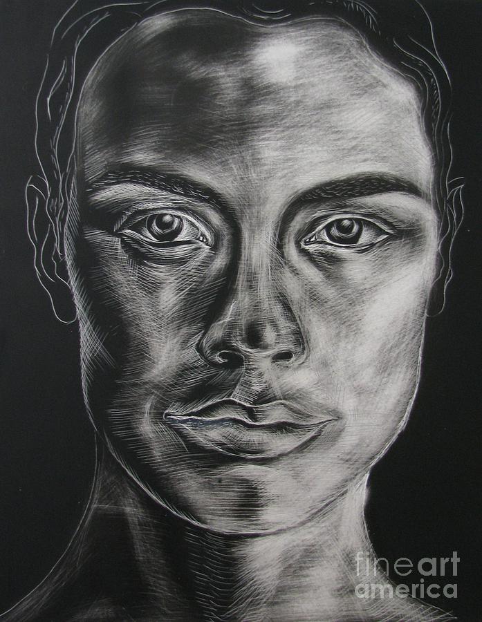 Portrait Drawing - Duality by Iglika Milcheva-Godfrey