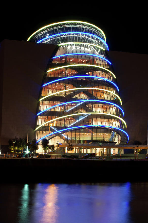 Dublin Convention Center at night Photograph by Celine Pollard