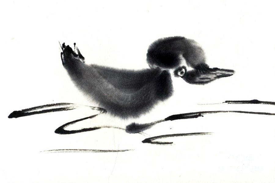 Duckling Painting by Ellen Miffitt