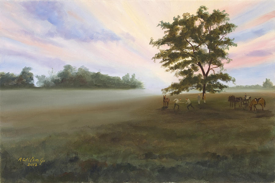 Duel at Dawn Painting by Karen Wilson