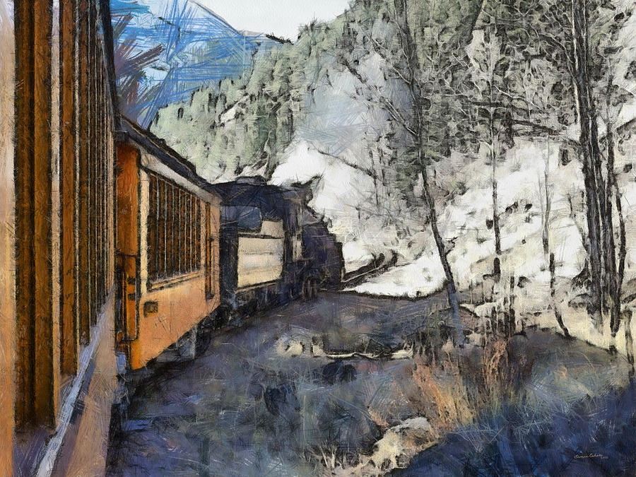 Durango Silverton Painterly Digital Art by Ernest Echols