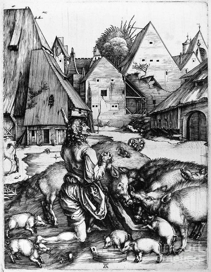 Durer: Prodigal Son, 1496 Photograph by Granger