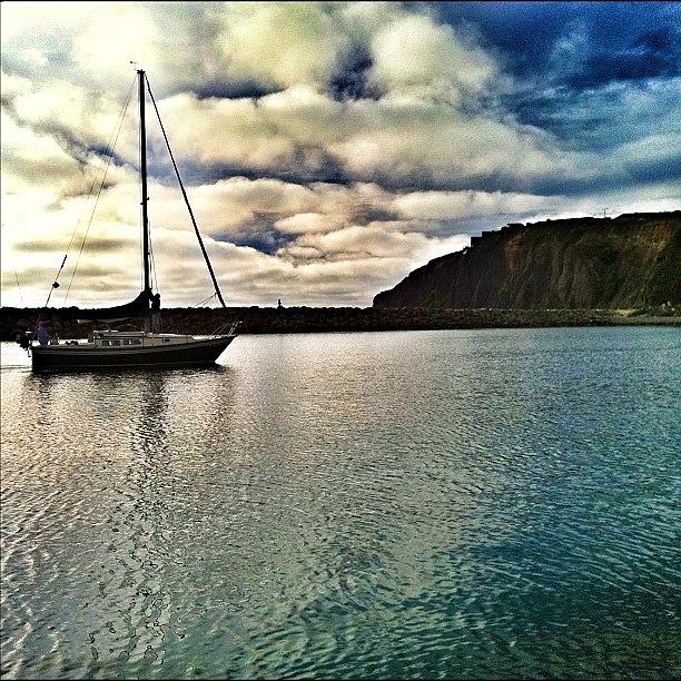 Boat Photograph - During My Run Today #igdaily #statigram by Cara Lewis