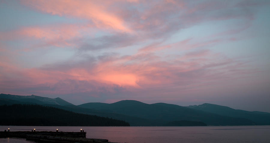 Dusk at Priest Lake Photograph by David Patterson