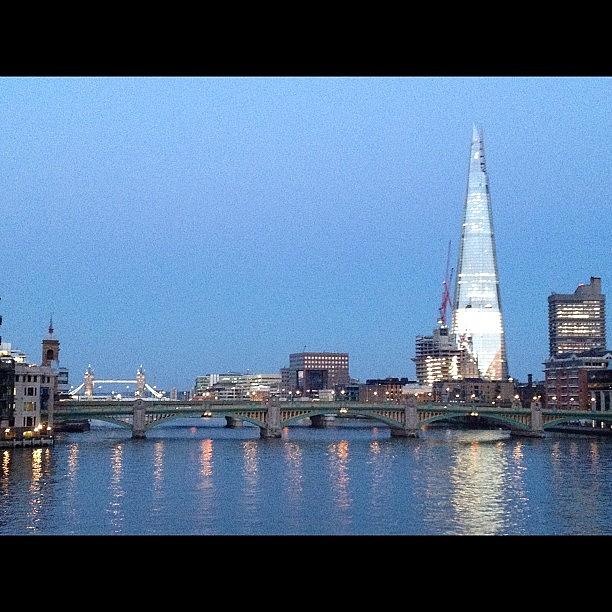 Skyscraper Photograph - Dusk- The Shard- No Filter by Maeve O Connell