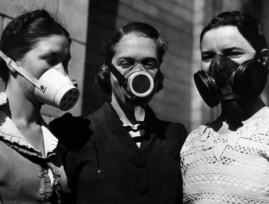 Dust Masks Worn During The Dust Bowl Photograph by Everett