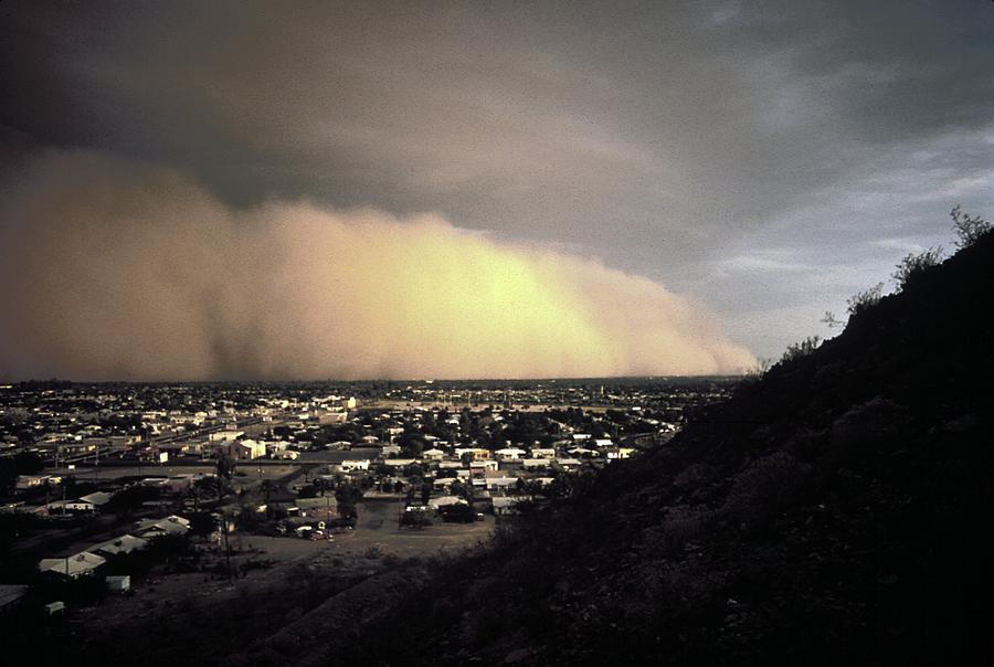 Dust Storm Over Phoenix Arizona Photograph by Everett