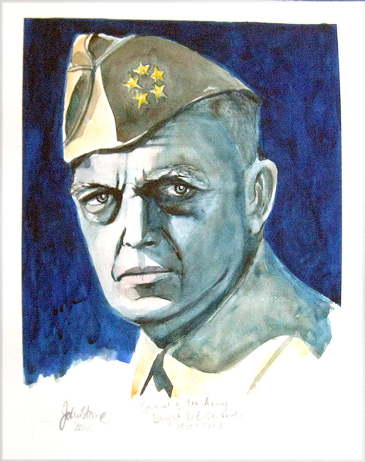 Dwight D Eisenhower Painting by Ray Johnstone