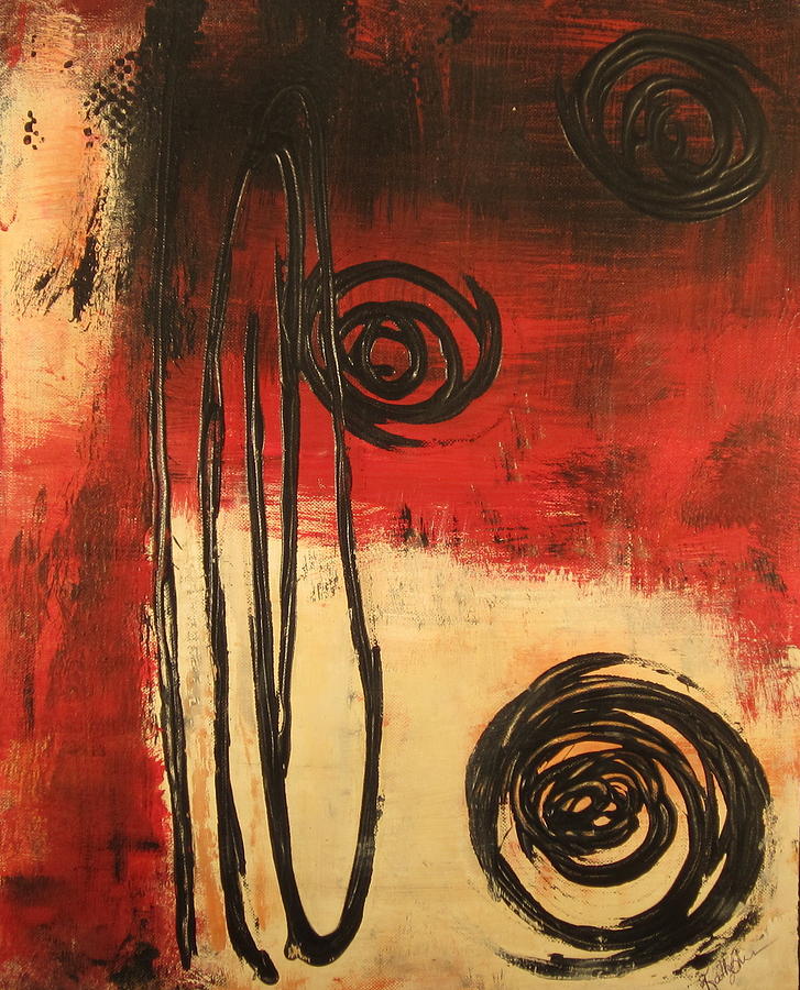 Dynamic Red 1 Painting by Kathy Sheeran