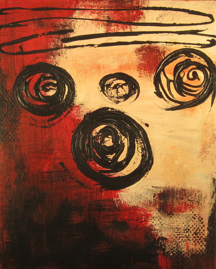 Dynamic Red 2 Painting by Kathy Sheeran