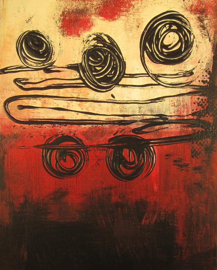 Dynamic Red 3 Painting by Kathy Sheeran