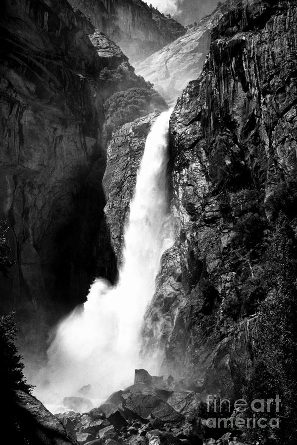 Dynamic Waterfalls- Black And White Photograph by Hideaki Sakurai