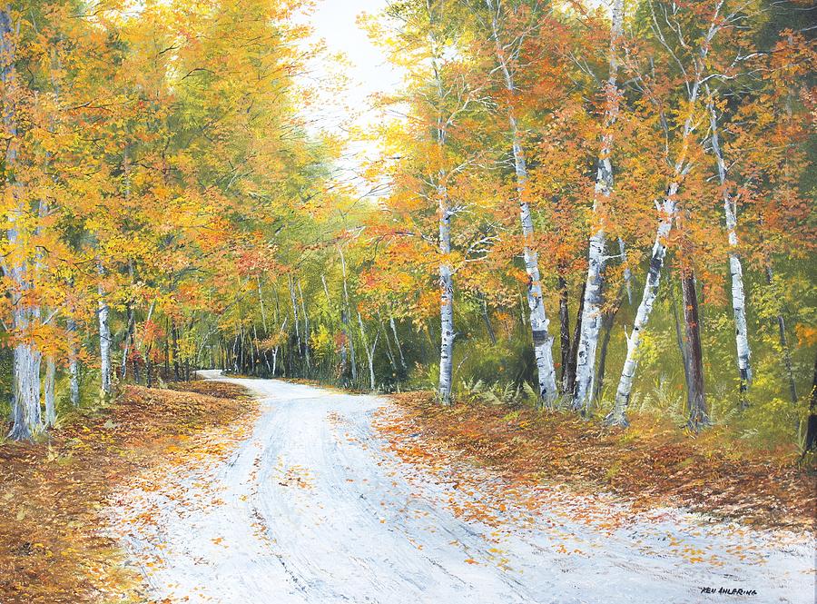 Fall Painting - Each Bend In The Road by Ken Ahlering