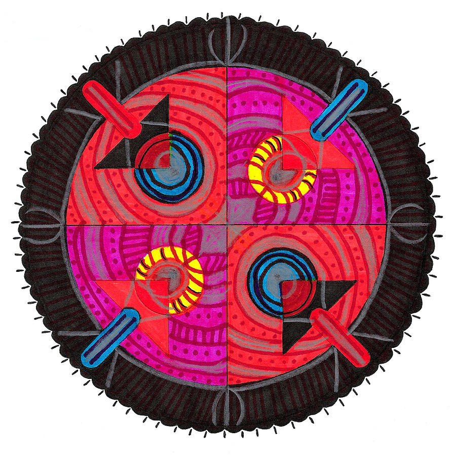 Each Part Fits Mandala Digital Art by Robens Napolitan Tom Kramer