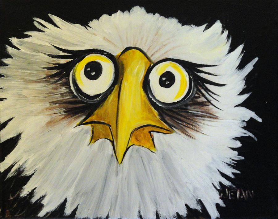 Eagle Painting - Eagle Eyes by Jean Kieffer