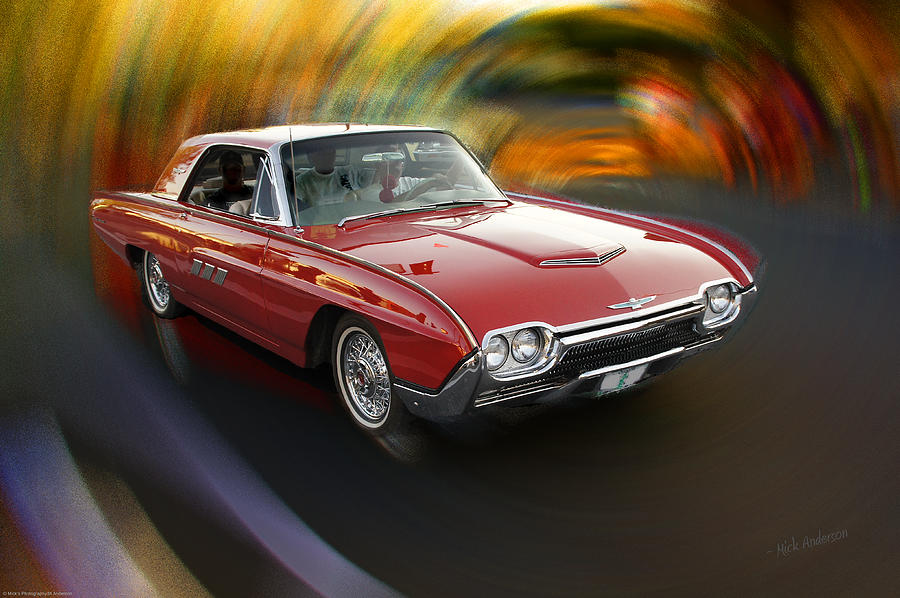 Early 60s Red Thunderbird Photograph by Mick Anderson