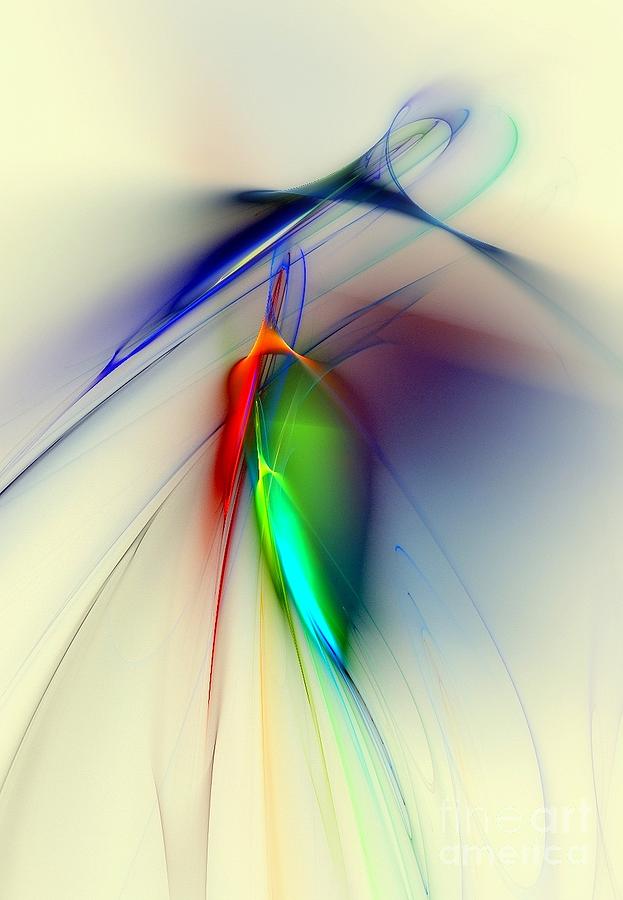 Abstract Digital Art - Early Death of a Tulip by Klara Acel