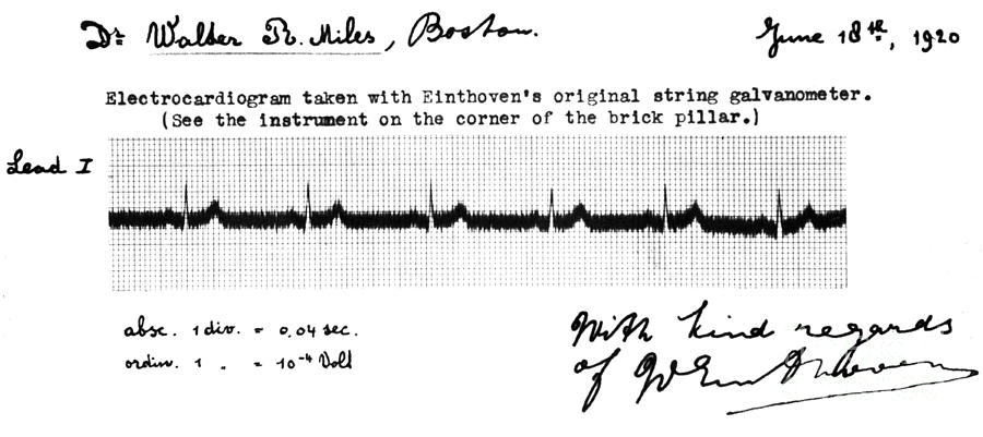 Early Einthoven Electrocardiogram, 1903 Photograph by Science Source