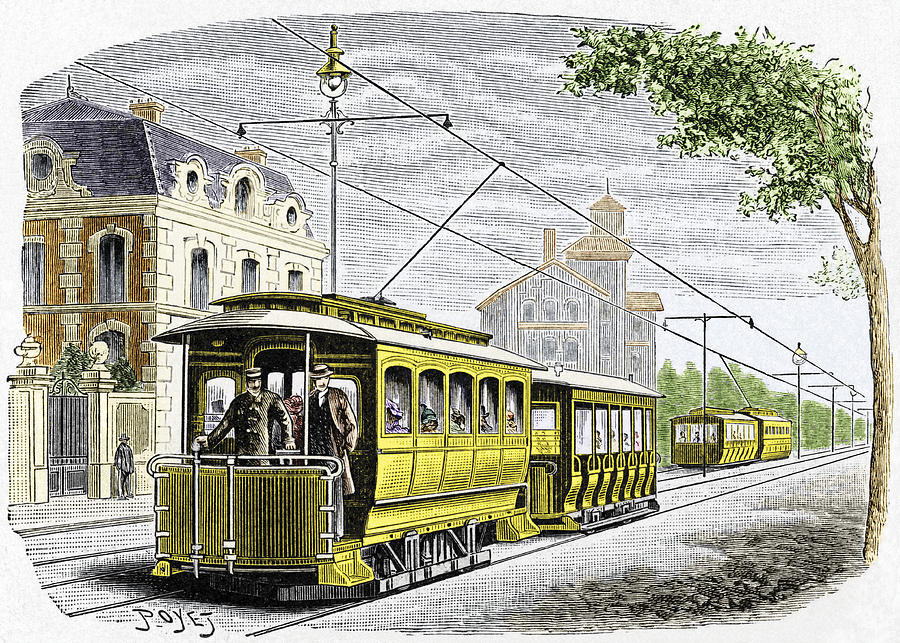 Transportation Photograph - Early Electric Tram by Sheila Terry