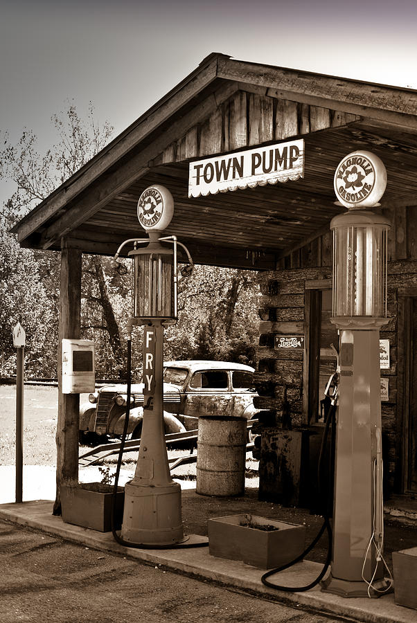 Early Gas Station Photograph by Douglas Barnett | Fine Art America