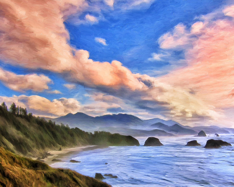 Early Morning Oregon Coast Painting by Dominic Piperata