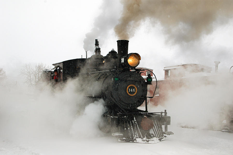 Early Morning Winter Steam Up Photograph by Ken Smith