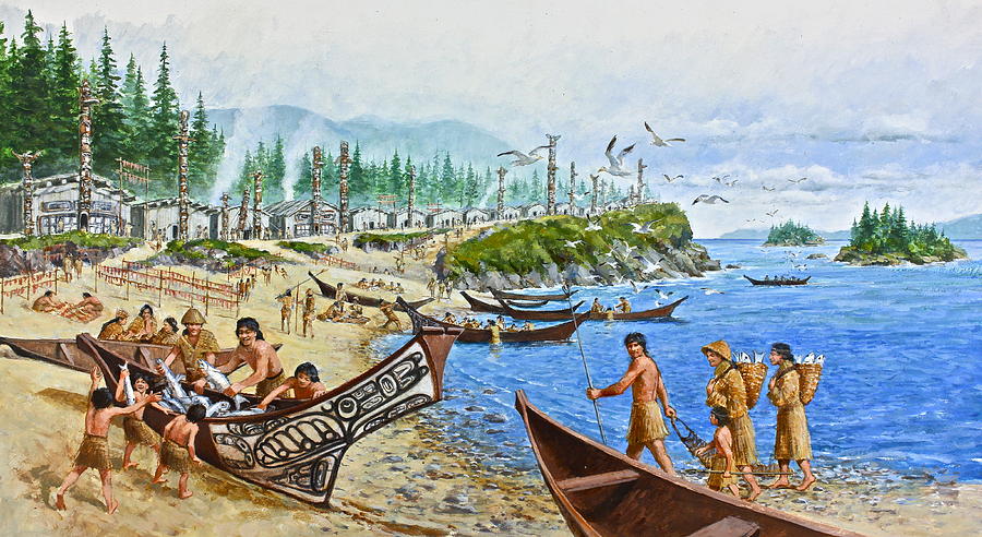 Boat Painting - Early Pacific Northwest by Cliff Spohn